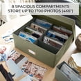 thumbnail image 5 of Caja de almacenamiento de fotos ZICOTO de lino decorativo para 1700 fotos, 5 of 5