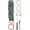 Army Green, variant on Scrunchie Keychain Wristlet, Cute Wrist Lanyard with D Ring & Key Rings Elastic Wristlet Gray -