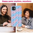 thumbnail image 4 of Funda de silicona con diseño de corazón azul para iPhone 12 Pro Max, diseño de dibujos animados, divertida, linda, única, antiestrés, estética, protectora, bonita, divertida y genial., 4 of 5