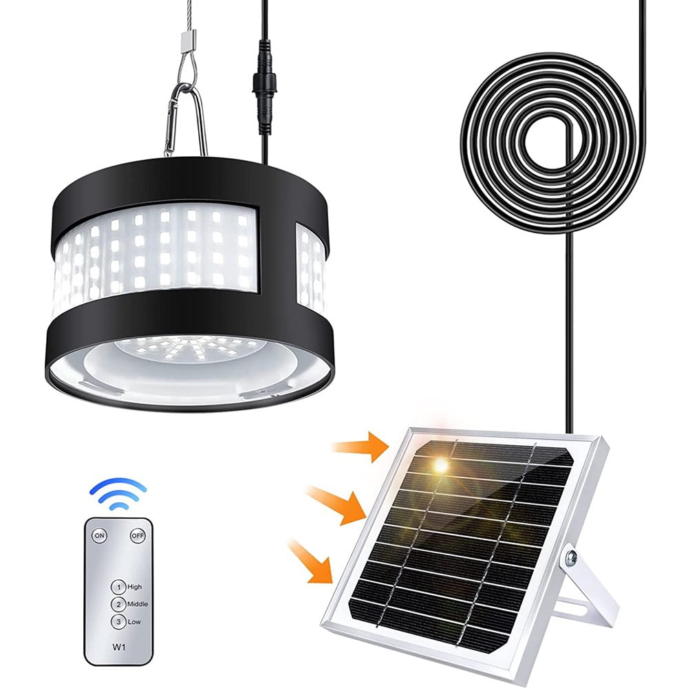 TOPCHANCES Solar Pendant Lights 160 LEDs Solar Chandelier Outdoor Solar