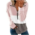 thumbnail image 1 of Moda mujer Casual cremallera manga larga Ptachword Pullove Turn-Down Collar Top sudadera Fridja  czfsfas6002, 1 of 5