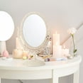 thumbnail image 4 of Tabletop Makeup Mirror Double Sided Desk Vanity Mirror for Bath Office Hotel Beige, 4 of 6