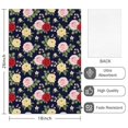 thumbnail image 2 of 2 Pcs Pioneer Flower Floral Print Pattern Kitchen Towels, Funny Microfiber Dish Towel Set, 18" X 26" Tea Towels, 2 of 6