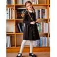thumbnail image 3 of Arshiner Girls Long Sleeve Dresses Button Down Midi Dress with Pockets, 3 of 6