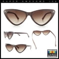 thumbnail image 2 of Womens Triangle Gothic Fashion Cat Eye Plastic Retro Sunglasses Beige - Brown, 2 of 8