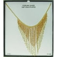 thumbnail image 2 of 18kt Yellow Gold over Sterling Silver Bead Fringe Necklace, 19", 2 of 2
