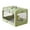 Green, variant on Collapsible Puppy Crate Foldable Cat Carrier Portable Bunny Cage PP Iron Wire Material for Kitten Dog Rabbit