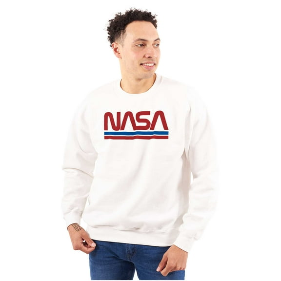 Retro Classic Space NASA Worm Logo Sweatshirt for Men or Women Brisco Brands S