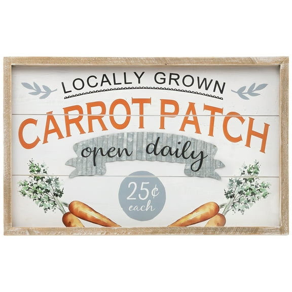 Northlight Carrot Patch Wooden Wall Sign - 15.75"