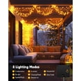 thumbnail image 4 of Guirnalda de luces solares Brightown 480 LED de 12 m, 2 paquetes, color blanco cálido, 4 of 7