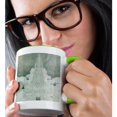 thumbnail image 2 of 3drose, the Snow Queen Ii, Edmund Dulac Fantasy Fairy Painting, 11oz Two-tone Green Mug, 2 of 6