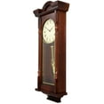 thumbnail image 2 of Bedford Clock Grand 31 inch Analog Chiming Pendulum Wall Clock in Mahogany Cherry, 2 of 5