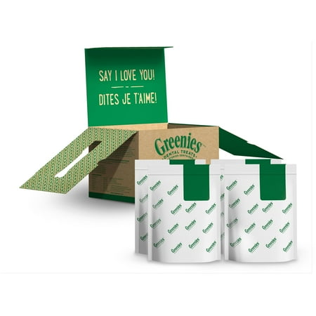 Greenies Original Flavor Dental Treats for Dogs, 18 oz Pouch (4 Pack), Shelf-Stable