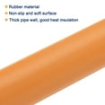 thumbnail image 3 of 2pcs Pipe Insulation Foam Tube Lagging Insulation 25mm(1") ID 35mm(1 3/8") OD 24" Heat Preservation Orange, 3 of 7
