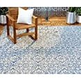 thumbnail image 2 of Nicole Miller New York Patio Country Danica Transitional Geometric Indoor/Outdoor Area Rug, Blue/Grey, 3'11"x5'2", 2 of 6