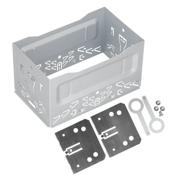 Rdeghly Metal Cage 2 Din Universal Frame Aluminum Alloy Stereo Audio Installation Fascia Fit For B5/MK3/MK4 Stereo Bezel