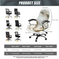thumbnail image 5 of HELLHERO Marbling Print Office Chair Cover Set Stretchable, Office Chair Seat Protector with Armrest Cover Soft, Desk Chairs Armrest Covers Comfy, White, 5 of 6