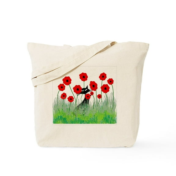 CafePress - Whimsical Cat Tote Bag - Unisex Canvas Tote Bag, Beige, 1-Piece