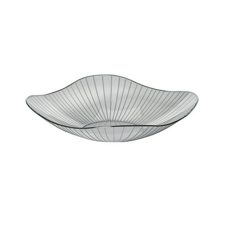 

Hloma Transparent Fruit Plate Wide Mouth PET Parties Table Candy Bowl for Living Room