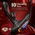 thumbnail image 3 of KERERO Prostate Massager Anal Vibrator for Men,Anal Toys with 10 Vibrating & 10 Rotation Settings,,360°Anal Butt Plug Vibrator with Penis Ring,Sex Toys for Men, 3 of 6