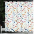thumbnail image 3 of Ambesonne Modern Art Shower Curtain, Grunge Polka Dots Print, 69"Wx70"L, Apricot Magenta, 3 of 4
