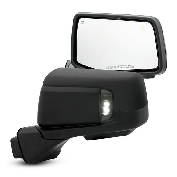 AKKON - Fit 2019-2023 Chevy Silverado 1500 Pickup Truck Tow Mirror Power Heated Turn Signal Blind Spot Light Temp Sensor Smoke Black