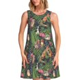 thumbnail image 1 of Disketp Forest Animals And Plants para Vestido sin Mangas para Mujeres, Vestidos de Verano para Mujeres, Casual y Holgado para la Playa, 1 of 7