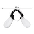 thumbnail image 2 of Diadema con orejas de conejo peludo, aro para el pelo, lazo de encaje de Lolita, tocado de mucama, disfraz de Navidad, pinzas para el pelo de conejo, 2 of 5