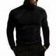 thumbnail image 1 of pstuiky Camisas casuales de manga larga para hombre, Camisa de gamuza de cuello alto ajustada de color sólido para hombre, top de manga larga con cuello alto tops de invierno para hombre s, 1 of 5