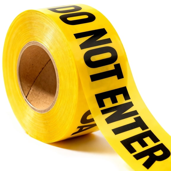 Yellow Caution Do Not Enter Tape • 3 Inch. X 1000 Ft • High Visibility • UV Resistant