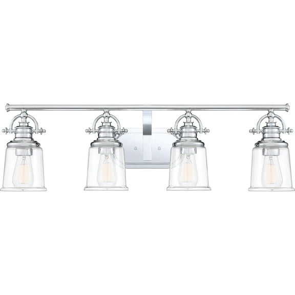 Quoizel Grant 4-Light 10" Bathroom Vanity Light in Polished Chrome