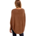 thumbnail image 2 of ellos Women's Plus Size Poncho Sweater - 26/28, Chestnut Brown, 2 of 6