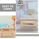thumbnail image 4 of 2 muebles de madera para casa de muñecas, mesa de picnic en miniatura, mesa de madera sin terminar, silla, banco, accesorios para comedor, bricolaje, 4 of 6