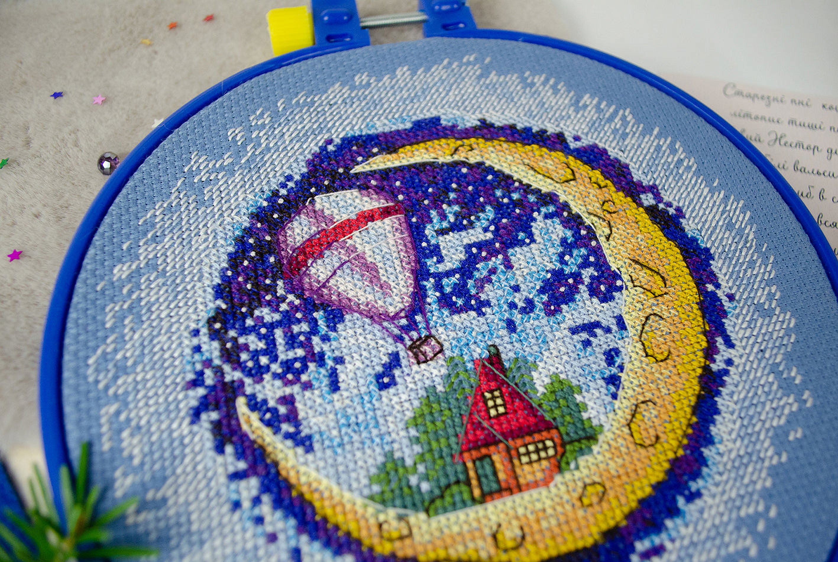 Counted Cross-stitch kit - ? house on the Moon AHM-072