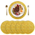 thumbnail image 5 of Ryvnso Sunflower Round Plate Mats Dining Table Placemat Set of 4 for Holiday Decoration, 5 of 7