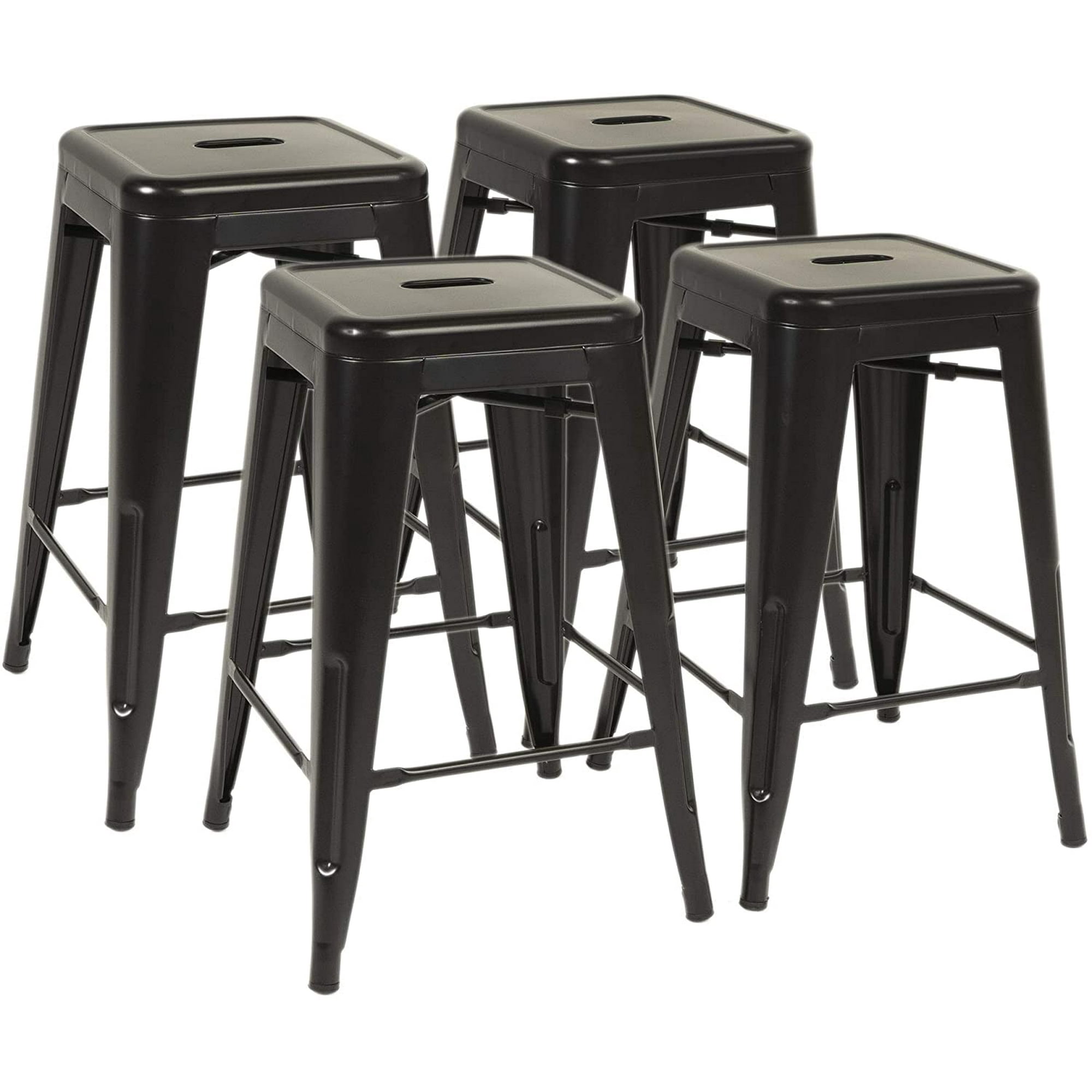 Fdw Metal Bar Stools Set Of 4 Counter, What Height Should A Kitchen Counter Stool Be Placed