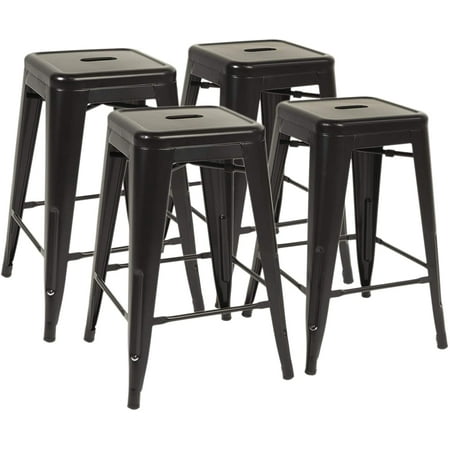 Fdw Metal Bar Stools Set Of 4 Counter, Bar Stool Inches Height