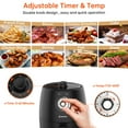 MOOSOO Air Fryer 2Qt Air Fryer Oven with Time/Temp Control, Air Fryer Liner