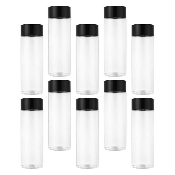 FOLOYORI Clear Juice Bottles Reusable Bottles Pet 10Pcs For Beverage Containers