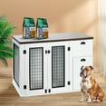 thumbnail image 2 of 44"L Dog Crate Furniture, 2-In-1 Side Cabinet & Dog Cage with Drawer, XL Dog Kennel for Indoor, Dog House Side Table with Storage Cabinet, Double Doors Design, 2 of 9