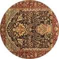 thumbnail image 1 of Ahgly Company Indoor Round Persian Brown Traditional Area Rugs, 5' Round, 1 of 4