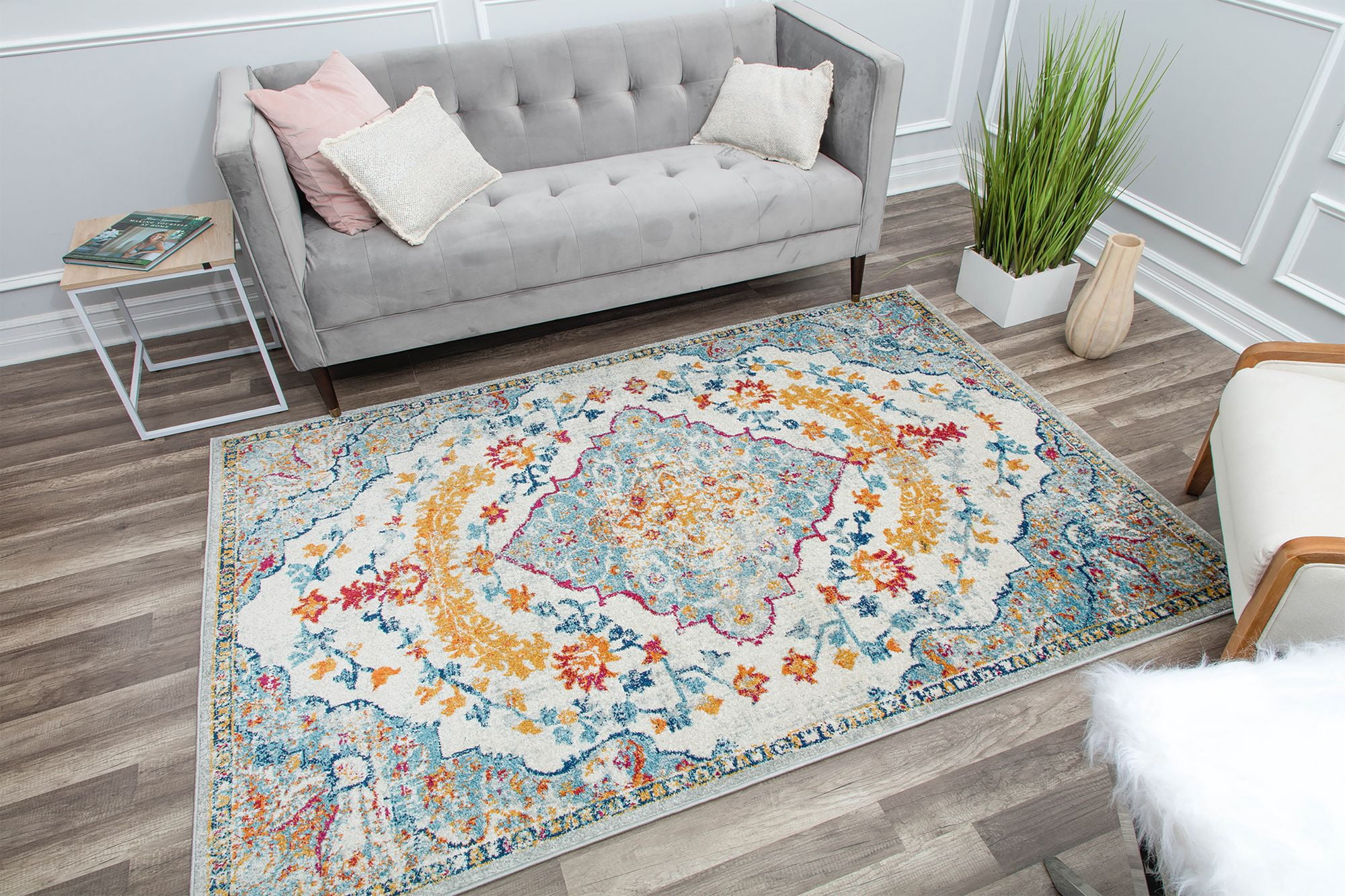 Harper HY50J Garden Party Transitional Vintage Area Rug, 2'6"x8'