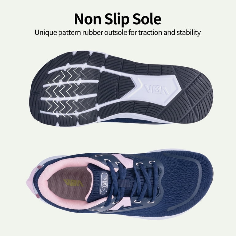 FefiYo Women's Wide Toe Box Orthotic Walking Shoes Arch Support