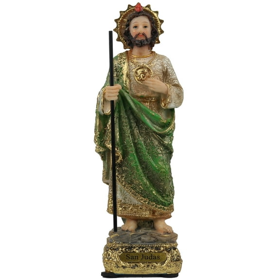 San Judas  Tadeo 6" Apóstol Mini Resin Religious Figurine St. Jude Thaddeus