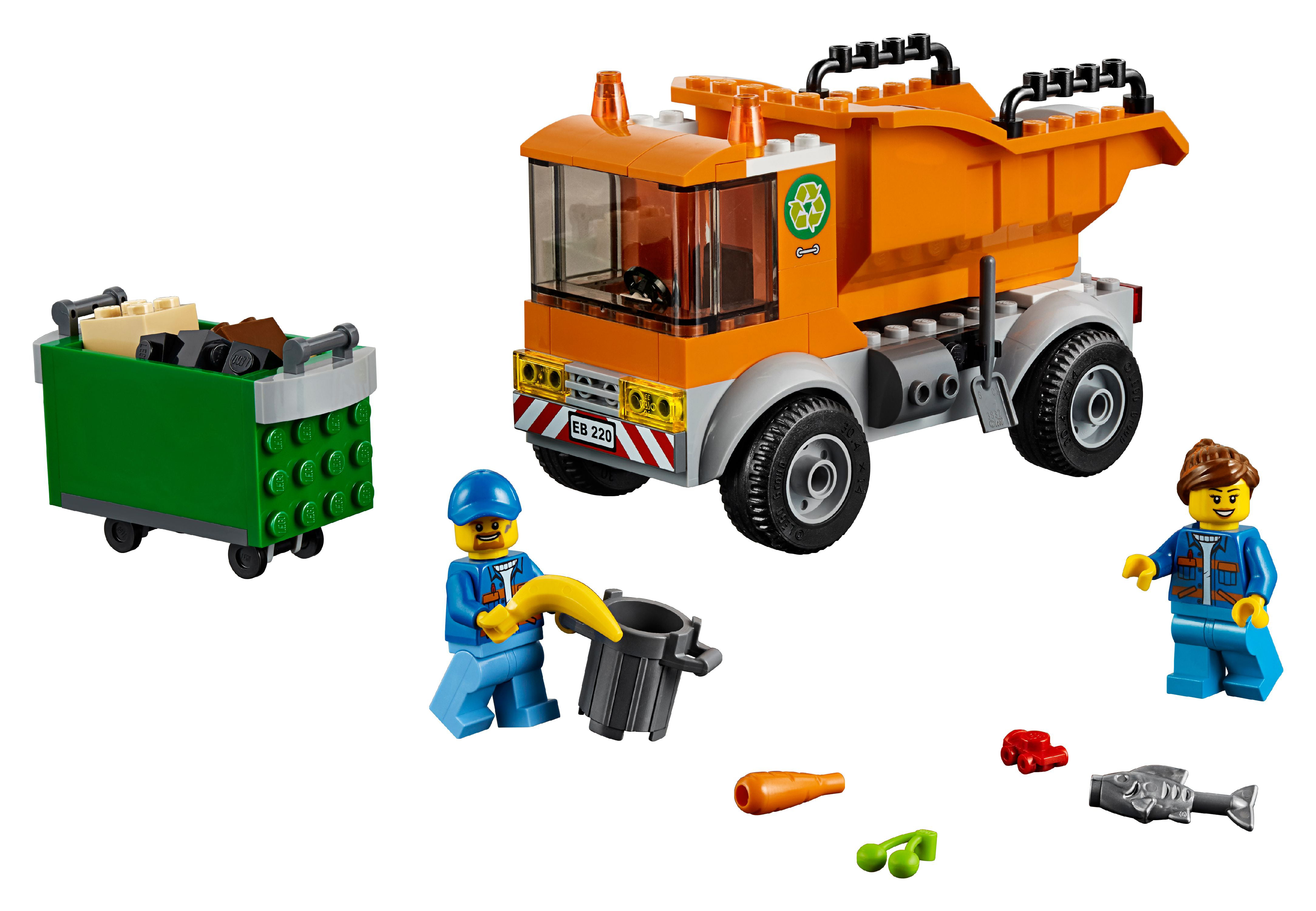 romantisk Indlejre sekundær LEGO City Great Vehicles Garbage Truck 60220 - Walmart.com