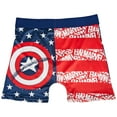 thumbnail image 2 of Marvel Captain America Stars and Stripes Aero Boxer Briefs Underwear-XLarge (40-42), 2 of 2