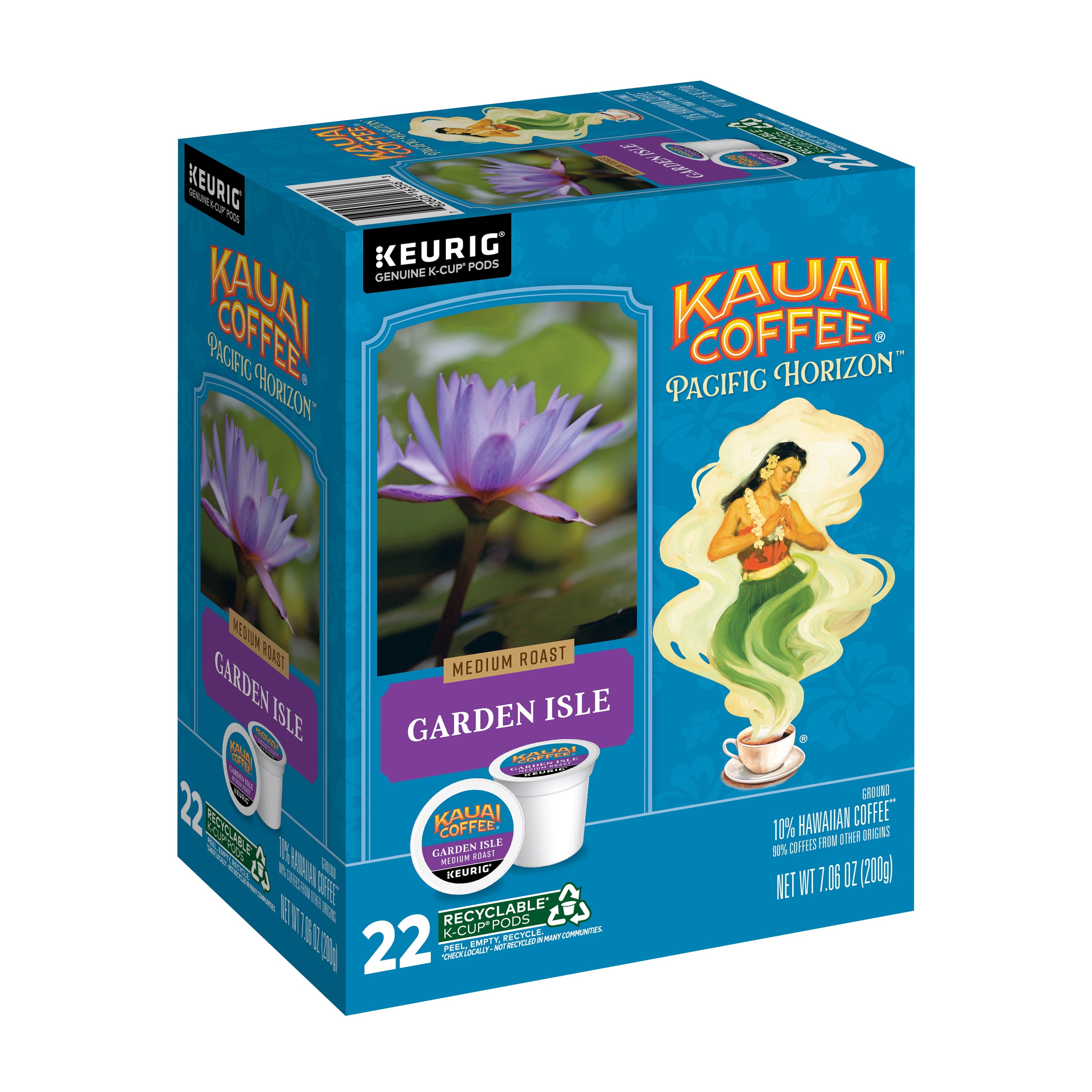 Kauai Coffee Garden Isle Medium Roast K-Cup® Coffee Pods, 22 Ct