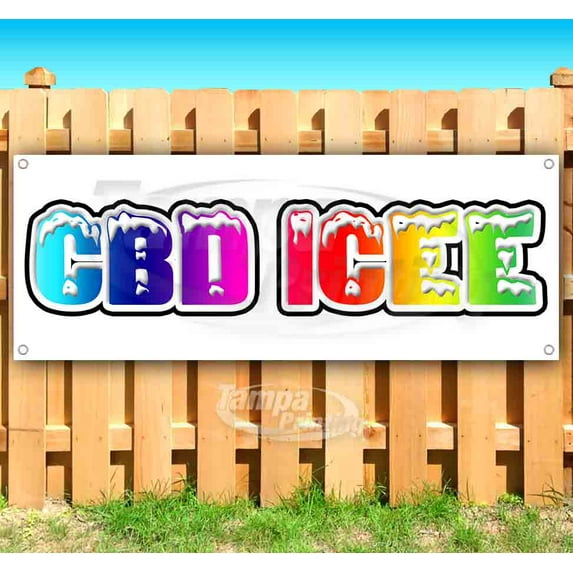 CBD Icee 13 oz Vinyl Banner With Metal Grommets