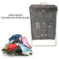 thumbnail image 4 of Large Capacity Foldable Laundry Basket, Cotton Linen Fabric, Iron Frame, Multipurpose Use, Waterproof for Bathroom and Bedrooms, 4 of 7