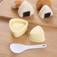 thumbnail image 3 of Lishi Triangle Rice Ball Mold Set - 10 Pieces, Perfect for Bento and Japanese Boxed Meals (Beige), 3 of 5